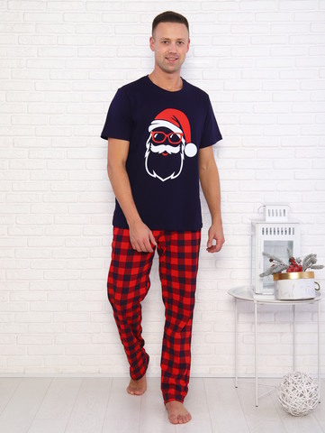 Пижама новогодняя Санта с брюками