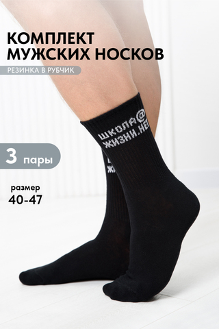 Носки стандарт мужские Школа@ (набор 3 пары)
