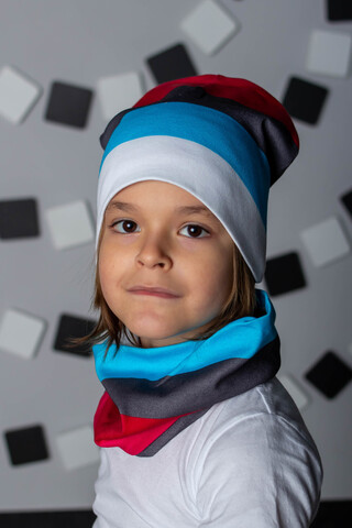 Комплект шапка и шарф для мальчика Полоса 2