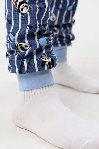 Пижама с брюками для мальчика Бамбук детская длинный рукав с брюками