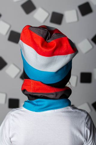 Комплект шапка и шарф для мальчика Полоса 4