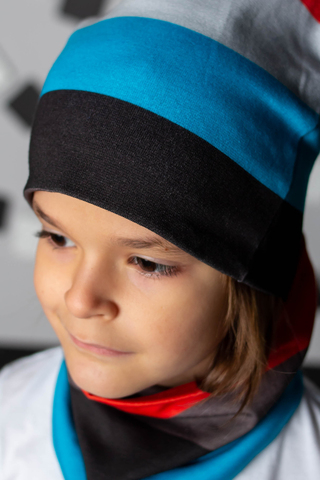Комплект шапка и шарф для мальчика Полоса 4