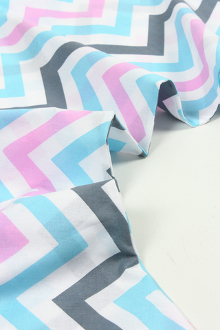 Чехол защитный на подушку для беременных арт. ЧХ-БР/зигзаг-голубо