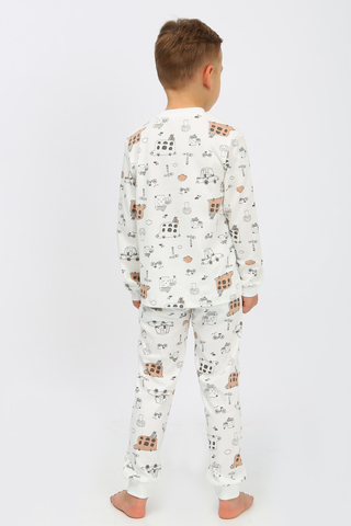 Пижама с брюками для мальчика Автобусы арт. ПЖИ/автобусы