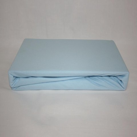Простынь на резинке трикотажная 90x200 (голубая)