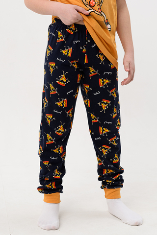 Пижама с брюками для мальчика Пицца детская короткий рукав