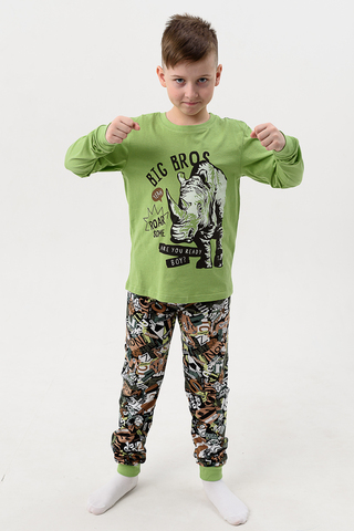 Пижама с брюками для мальчика Сафари детская длинный рукав
