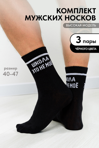 Носки стандарт мужские Школа (набор 3 пары)
