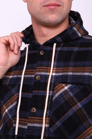 Мужская рубашка с капюшоном 61054