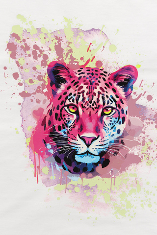 Женская футболка Bright leopard