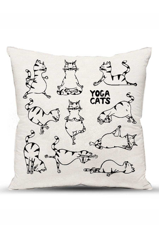 Подушка декоративная 40х40 см, Yoga cats, арт. 4052