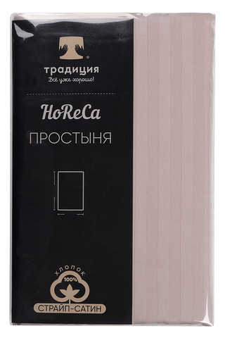 Простыня HoReCa 240х217, страйп-сатин, арт. 4868