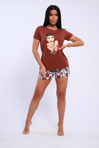 Женская пижама с шортами GIRL
