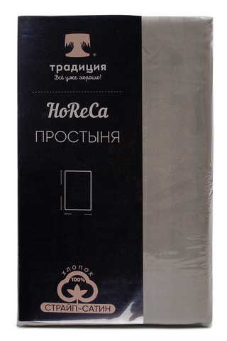 Простыня HoReCa 240х217, страйп-сатин, арт. 4868