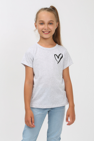 Детская футболка Сердечко меланж арт. ФУ/сердечко-меланж
