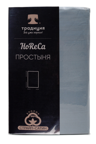 Простыня HoReCa 200х217, страйп-сатин, арт. 4867