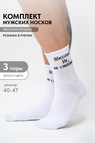 Носки стандарт мужские Не слышали (набор 3 пары)