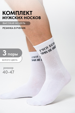 Носки стандарт мужские Гугл (набор 3 пары)