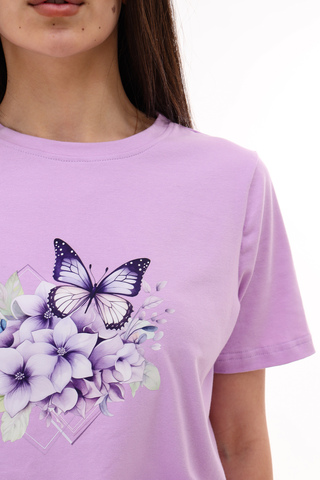 Женская футболка EMOTION DAY «Flower butterfly»