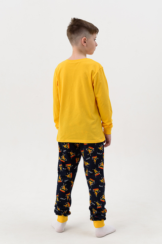 Пижама с брюками для мальчика Пицца детская длинный рукав